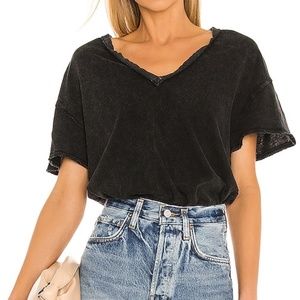NWT Free People Joni Tee in Black Size Medium
